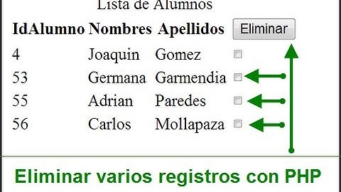 Eliminar varios registros con checkbox en php ultimo