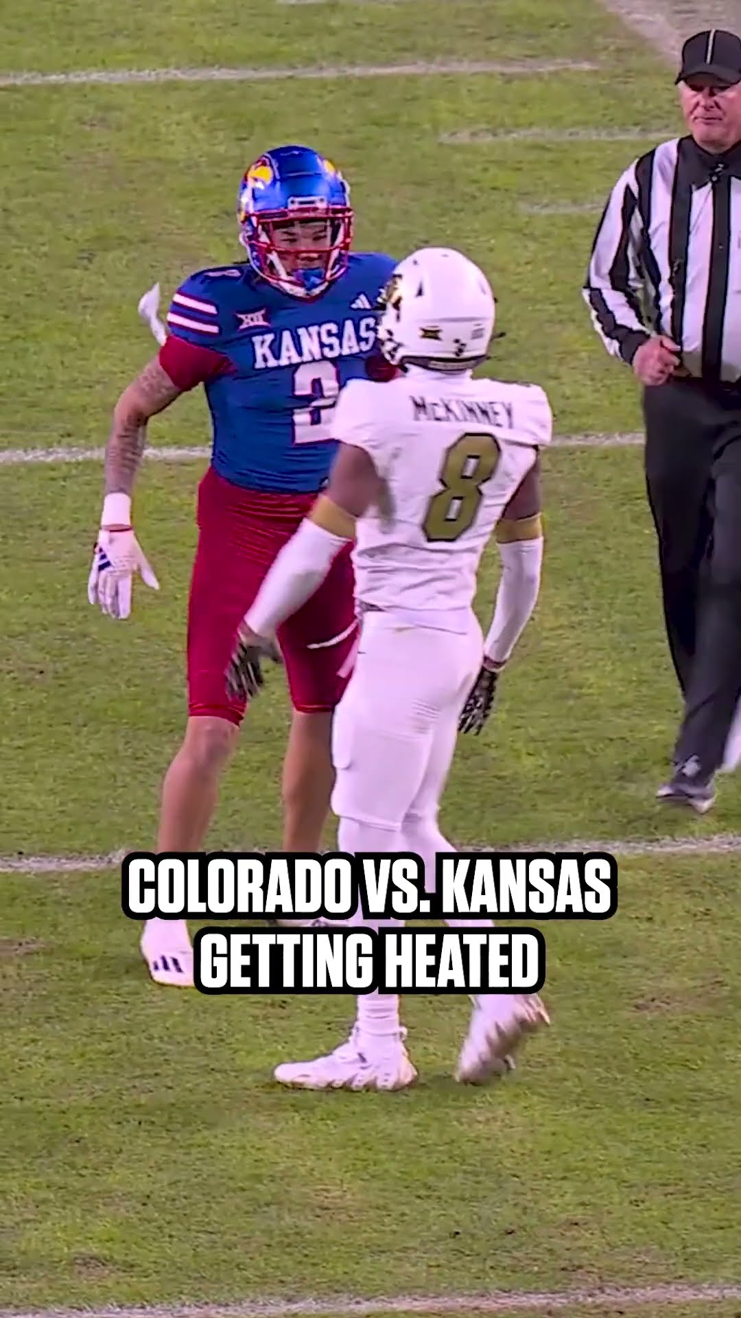 Colorado vs. Kansas got HEATED ? #cfb #football #colorado #kansas