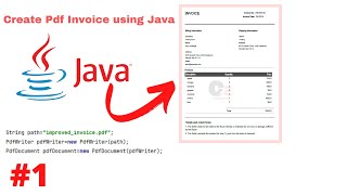 How to create pdf invoice in java