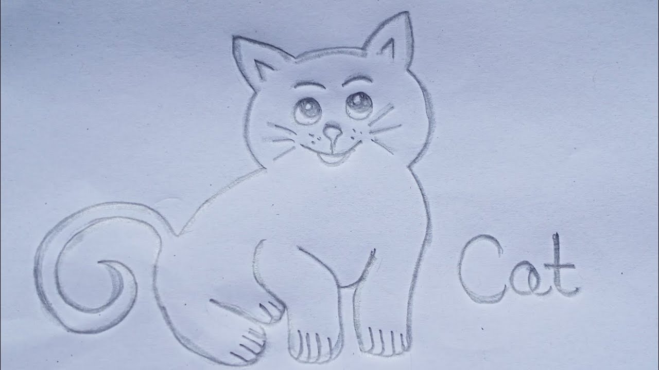 Pencildrawing #CatDrawing C for Cat Drawing for kids simple step ...