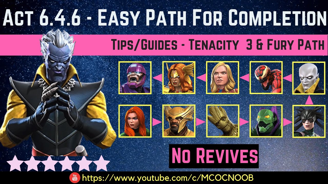 MCOC: Act 6.4.6 - Easy Path For Completion - How to Defeat Grandmaster -  Tipsguides - No Revives - YouTube