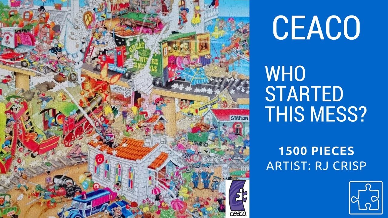 Jigsaw Puzzle Time Lapse Who Started This Mess?, by Ceaco 1500