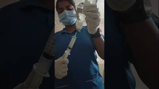 antibiotic injection with NS 100 ml mix (saline) #@monjunurse #ytshorts