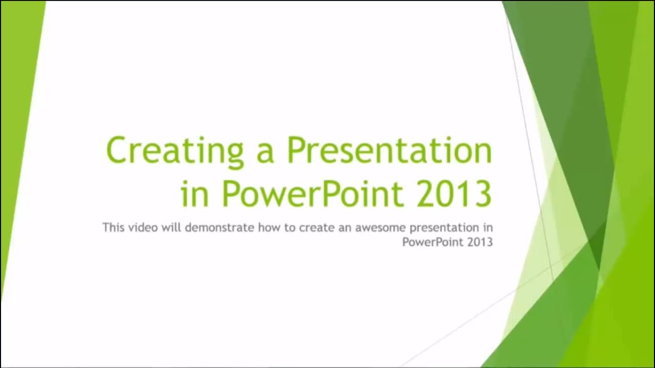 how to create a presentation in powerpoint 2013