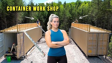 Building a SHIPPING CONTAINER Workshop! Framing the Roof Ep. 4