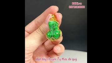Mặt dây chuyền Tỳ Hưu đá quý bọc vàng