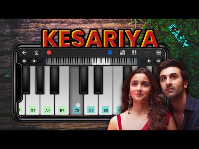 Kesariya Brahmastra 🎵 Learn on piano 🎹 easy piano lesson with chords class=