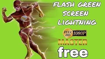 Flash lightning green screen video