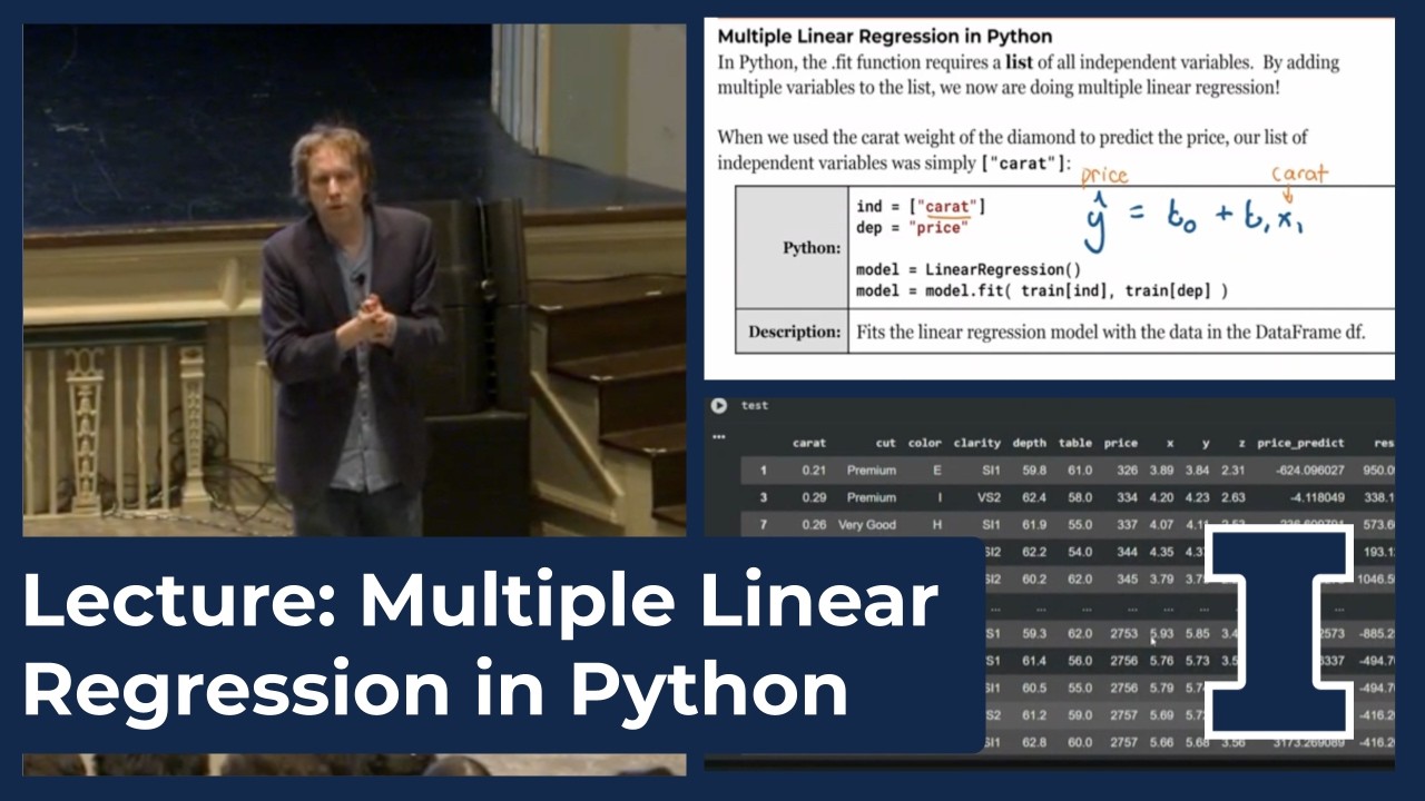 Multiple Linear Regression in Python - Lecture at The University of ...