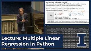 Multiple Linear Regression in Python - Lecture at The University of Illinois