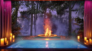 Jungle at Night: Rainfall, Spa & Fireplace Ambiance - 8-Hour Relaxation Sounds by Night Dreams 2,111 views 1 month ago 8 hours