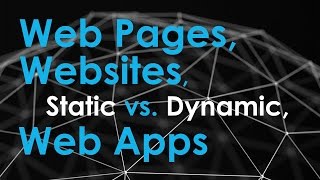 Web pages, Websites, and Web Applications