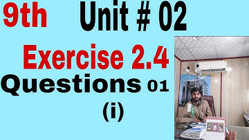 Class 9th Math Unit-2 Exercise 2.4Question 1 (i)-Use laws of Exponents to Simplify - E.X 2.4 Q1 (i)