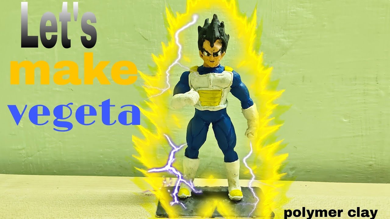 sculpting vegeta prince of all saiyans || dragon ball super || polymer clay tutorial