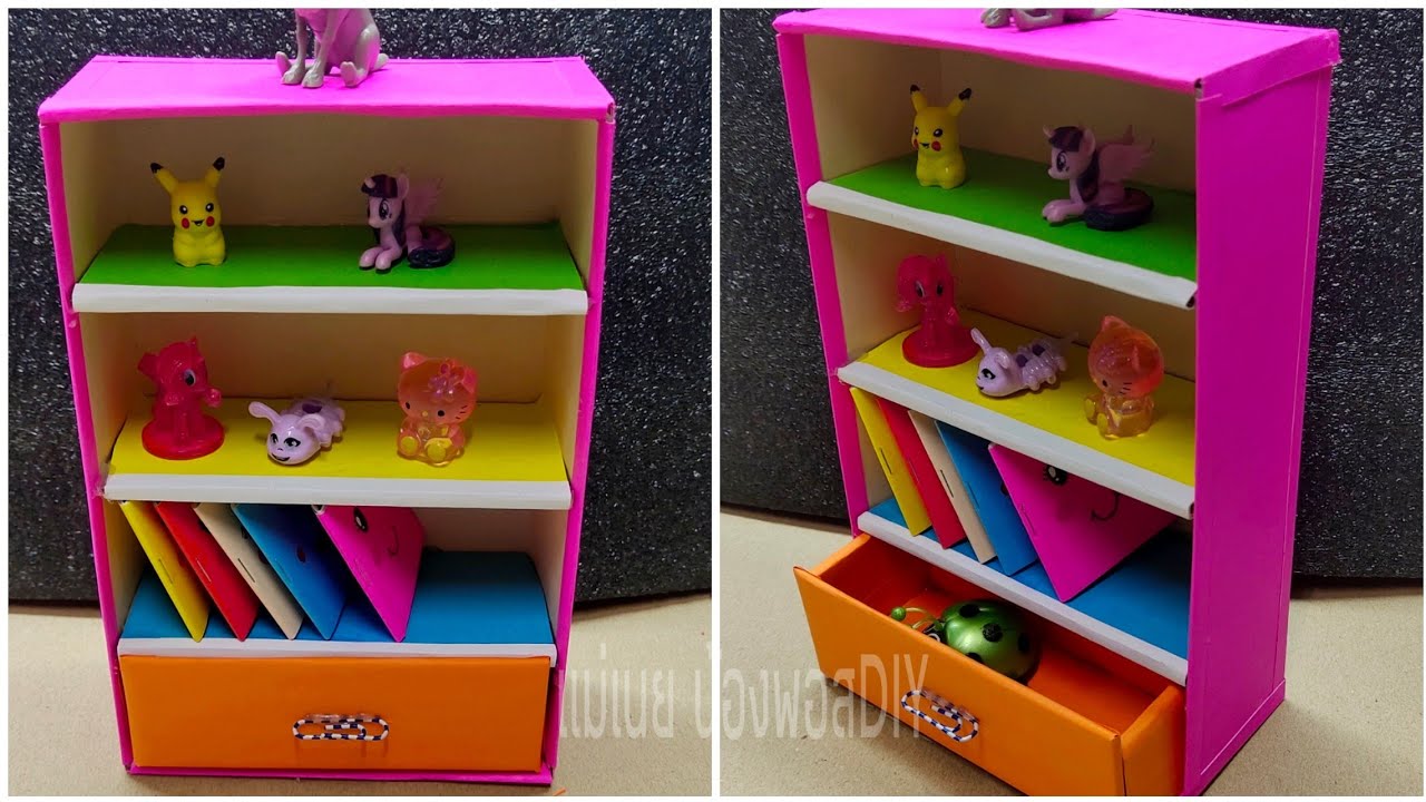 DIY Miniature shelfทำชั้นใส่ของจิ๋วน่ารักๆเก๋ๆ/แม่เนย น้องพอสDIY YouTube