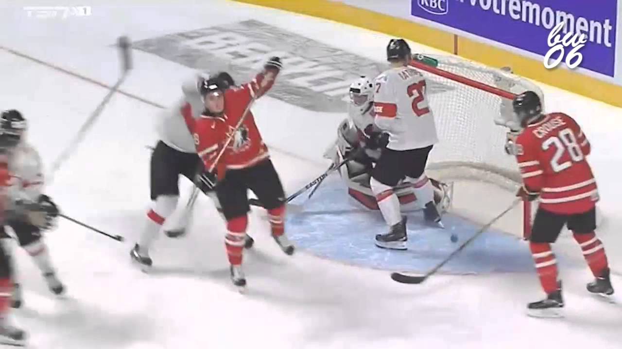 Jake Virtanen Goal and Hit - 2014.12.23 WJC Exhibition Game