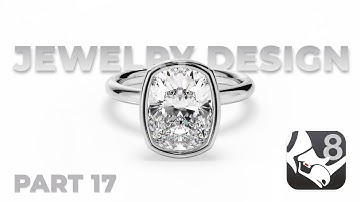 TUTO Designing a Bezel Cushion Solitaire Ring in Rhinoceros 3D (Part 17)