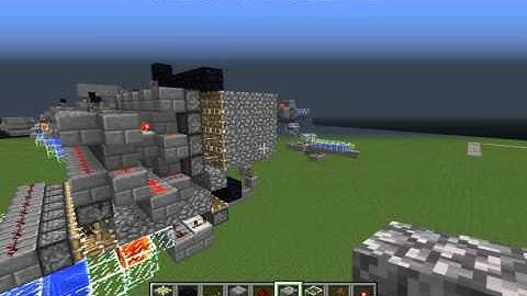 Self powered multiple row cobblestone generator