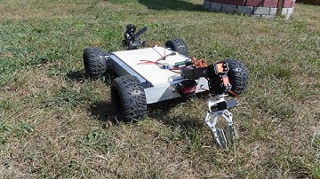 Dinobot 5DOF arm test with hacked Flysky FS-i6X