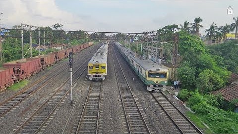 A small parallel run of Eastern Railway staff special EMU of Howrah-Bardhaman Main and Chord line