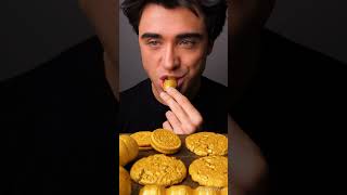 GOLDEN oreo and nutella from McbangASMR shorts mcbangasmr asmr food eatingasmr mukbang