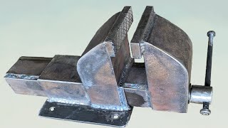 Millions of people don't know about this amazing homemade tool  Making A Heavy Duty Metal Bench Vise