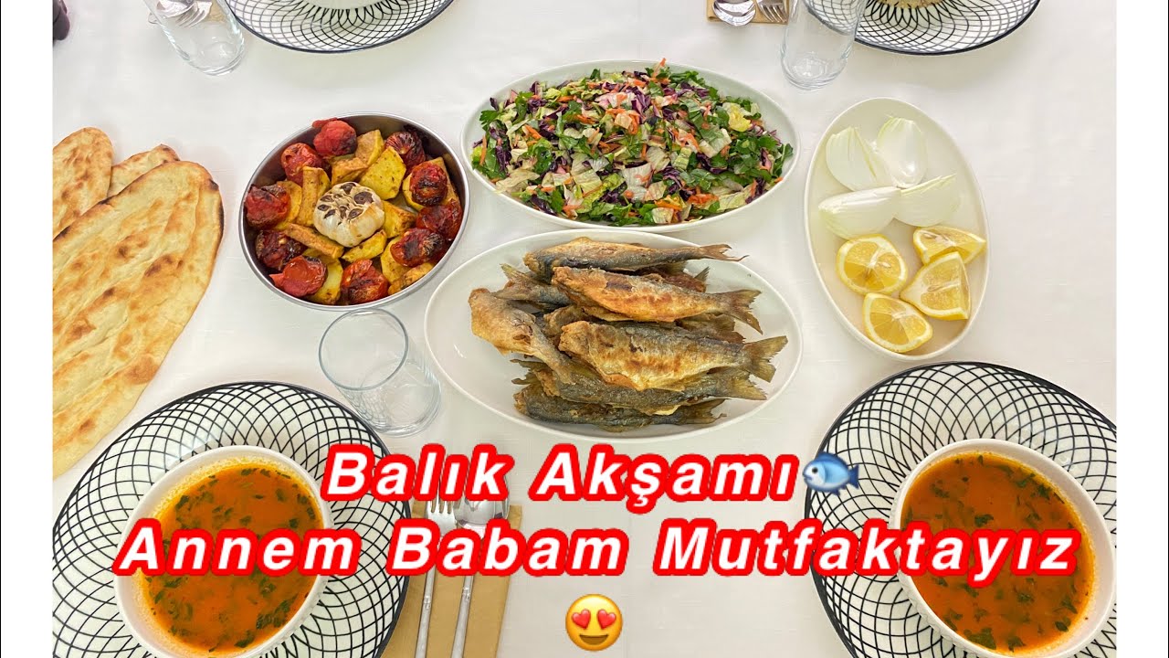 Annem ve Babamla Mutfaktayız😍Herkes İşbaşında😇Balıklar Kamil Abiden😍
