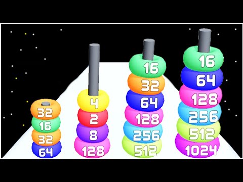 2048 Hoops - Gameplay Walkthrough - Max Levels (Lvl 1-6) reach 2048