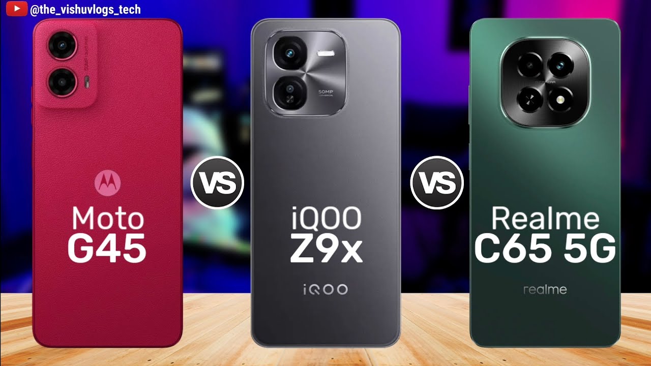 Moto G45 vs iQOO Z9x vs Realme C63 5G: ⚡Best Budget Phone 2024