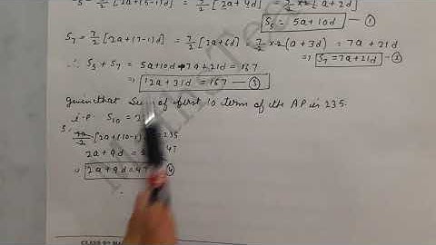 NCERT Exemplar Ex 5.4 (Q1) Arithmetic Progressions Class 10 maths