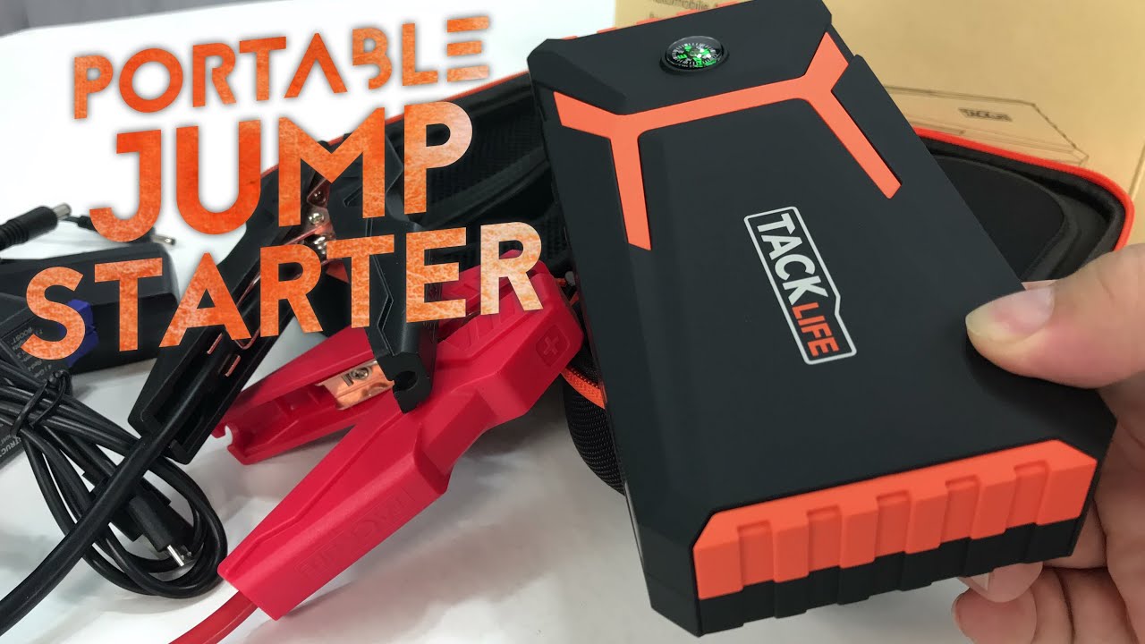 TACKLIFE - Booster battery, car jump starter, power battery 18000mAh 800A,  dual output USB (5V/9V) - T8