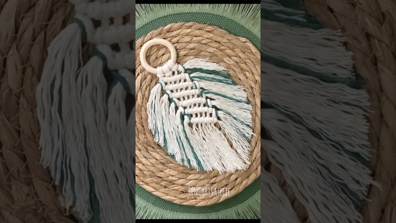Explorando a beleza das folhas em macramê🌿✨