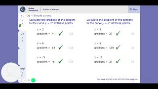 MyMaths Tutorial   Gradient of a tangent