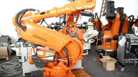 Used robot ABB IRB 6640 2.8-185 M2004 control IRC5 at www.EUROBOTS.NET