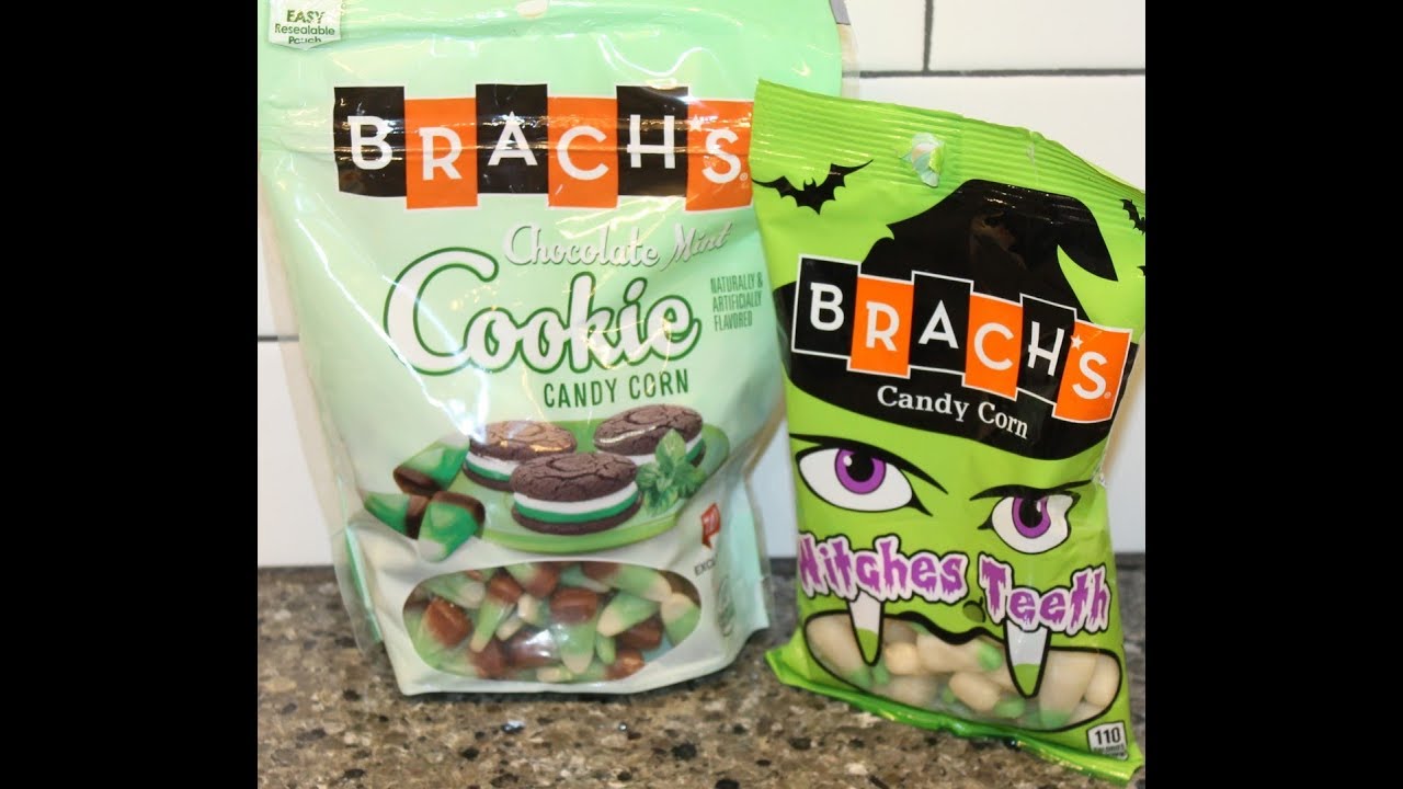 Brach's Chocolate Mint Cookie Candy Corn and Witches Teeth Green Apple  Candy Corn Review 