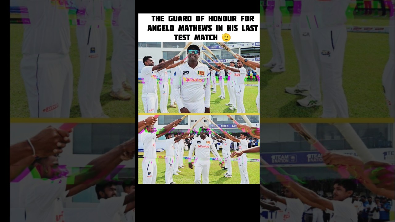 SAME ON BCCI 🤬 THE GUARD OF HONOUR FOR ANGELO MATHEWS IN HIS LAST TEST MATCH 🔥 