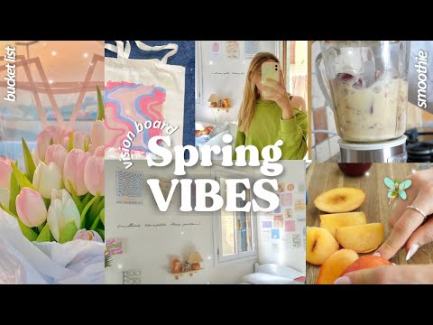 HOW TO GET INTO SPRING MOOD!🌷🧚🏻 bucket list, nails, vision board♡