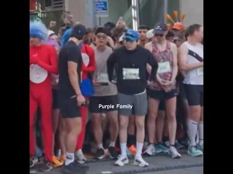 Suga run a Marathon before Concert in Stanford 🏃‍♂️🫶🏻💜 20 May 2026 #shorts