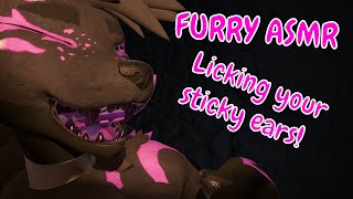 [FURRY ASMR] Sticky mouth sounds! Cleaning you!