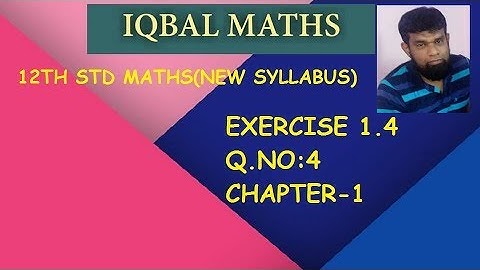 TN 12TH STD |MATHS |EXERCISE 1.4 |Q .NO.4  |CHAPTER-1 |APPLICATIONS OF MATRICES AND DETERMINANTS