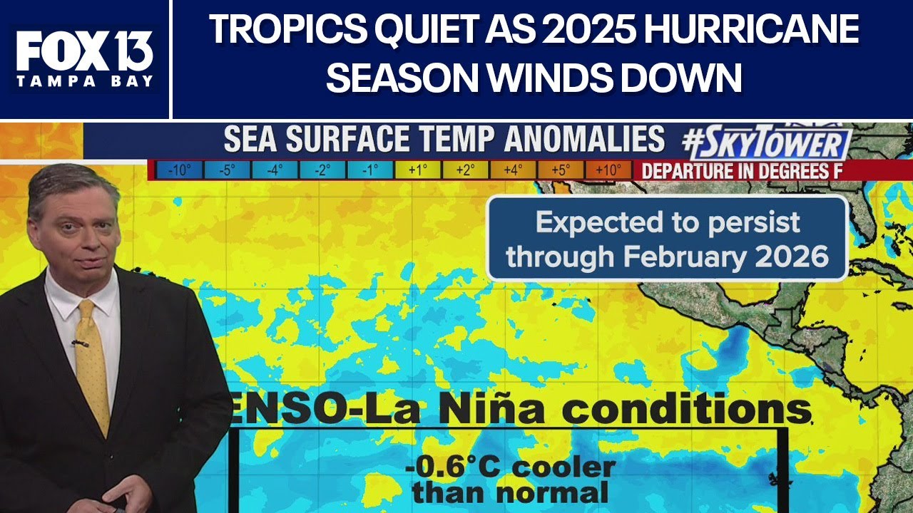 Tropics quiet as 2025 hurricane season winds down - YouTube