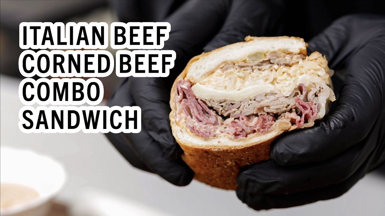Grilled Italian Beef Corned Beef Combo Sandwich YouTube