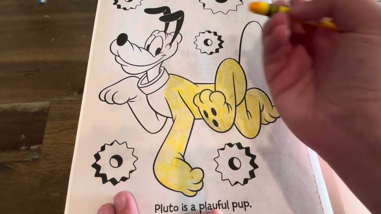 Coloring Pluto, Mickey Mouse’s Dog! 