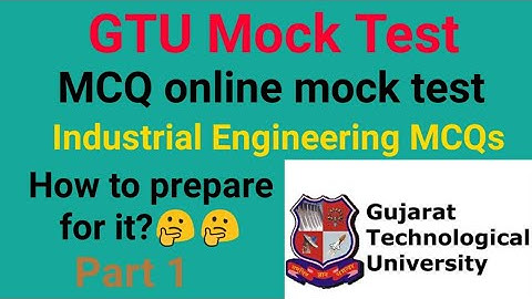 Industrial Engineering MCQs hindi | Part 1| Online Mock Test | GTU | Mechanical engineering |6th Sem