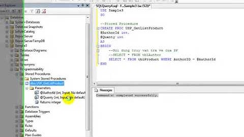 Tự học SQL Server 2008 bài 6   Stored Procedure