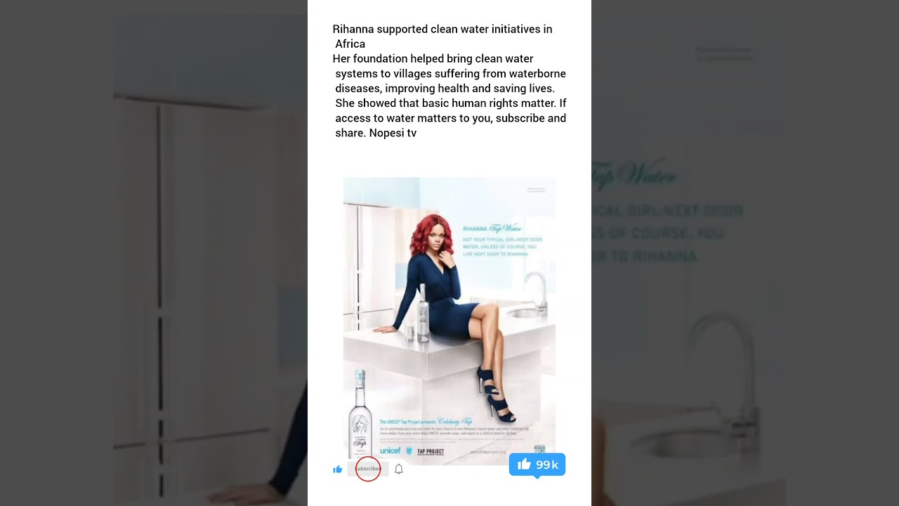 Rihanna supported clean water initiatives in AfricaHer foundation helped bring clean water systems