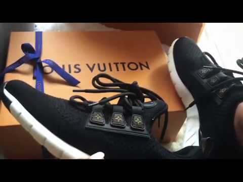 LOUIS VUITTON Monogram Stretch Fabric Aftergame Sneaker Boots 37.5
