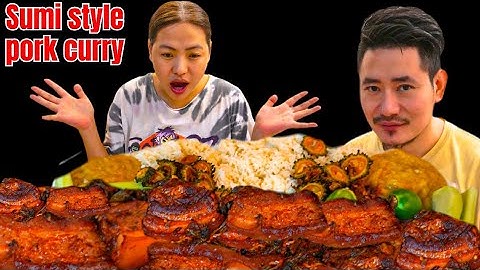 Massive Naga Sumi style Pork Belly & Ribs Mukbang | Eating ASMR 