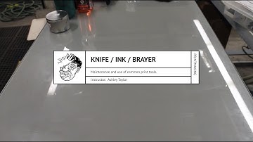 PRINTMAKING: INK / KNIFE / BRAYER: Maintenance of common print tools