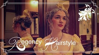 Regency Updo ⊰ Historical Hairstyle ⊱ Simple Bun and Silk Turban Bow